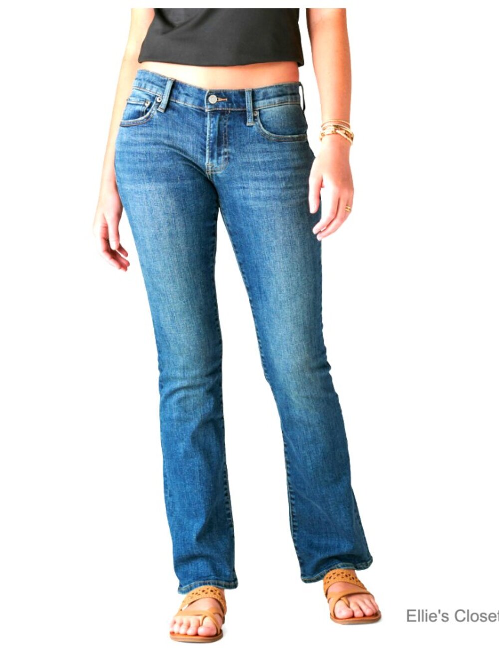 Mid Rise Bootcut Jean with 95% Cotton Stretch Fabric